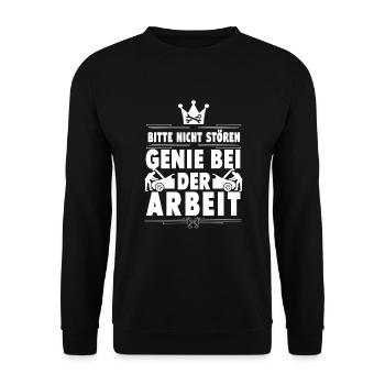 KFZ-Mechaniker - Unisex Pullover - Schwarz - Vorne - Alina (178cm) & Michal (187cm)