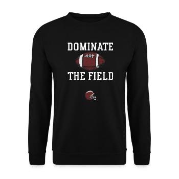 Dominate the field - Football - Unisex Sweatshirt - black - Front - Alina (178cm) & Michal (187cm)