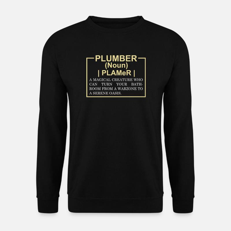 Lustiger Klempner-Wörterbucheintrag - Unisex Pullover - Schwarz