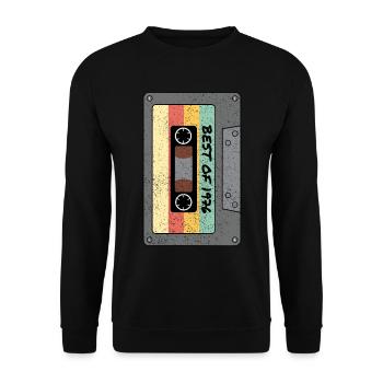 Le meilleur de 1976 classique cassette idée de cadeau d’anniversaire. - Sweat-shirt Unisexe - noir - Devant - Alina (178cm) & Michal (187cm)