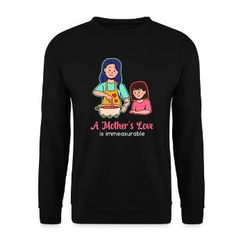 Mother's Day Love Design - Unisex Sweatshirt - black - Front - Alina (178cm) & Michal (187cm)