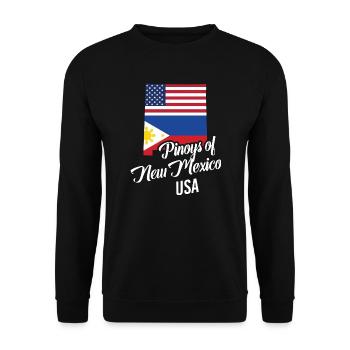 Filipinos of New Mexico Design für stolze Fil-Ams - Unisex Pullover - Schwarz - Vorne - Alina (178cm) & Michal (187cm)