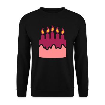 Gâteau d'anniversaire - gâteau - Sweat-shirt Unisexe - noir - Devant - Alina (178cm) & Michal (187cm)