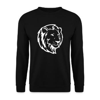 tête de lion - Sweat-shirt Unisexe - noir - Devant - Alina (178cm) & Michal (187cm)