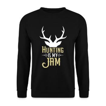 La chasse est ma confiture - Sweat-shirt Unisexe - noir - Devant - Alina (178cm) & Michal (187cm)