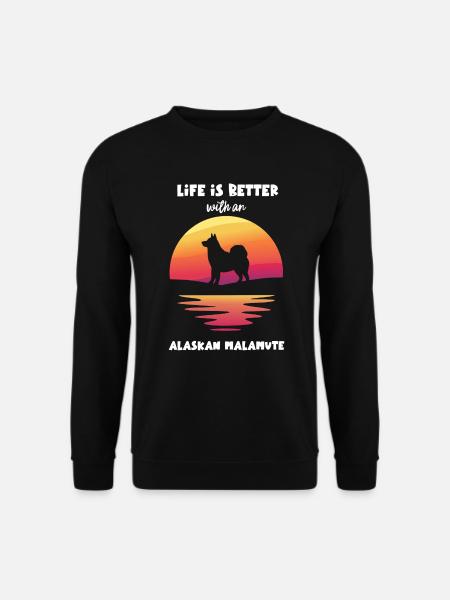 Alaskan Malamute Hund - Unisex Pullover - Schwarz