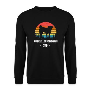Appenzeller Sennenhund - Unisex Pullover - Schwarz - Vorne - Alina (178cm) & Michal (187cm)
