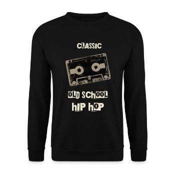 Classic Oldschool Hip Hop - Unisex Sweatshirt - black - Front - Alina (178cm) & Michal (187cm)