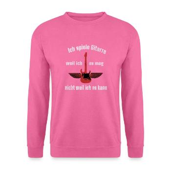 Gitarre Musiker Gitarristen Geschenkidee - Unisex Pullover - Pink - Vorne