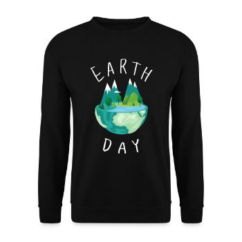 Earth Day Klimawandel - Unisex Pullover - Schwarz - Vorne - Alina (178cm) & Michal (187cm)