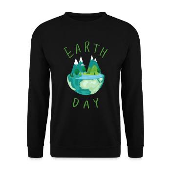 Earth Day Klimawandel - Unisex Pullover - Schwarz - Vorne - Alina (178cm) & Michal (187cm)
