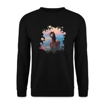 Summer evening - Unisex Sweatshirt - black - Front - Alina (178cm) & Michal (187cm)