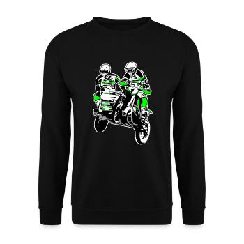 Sidecar MotoCross - Unisex Sweatshirt - black - Front - Alina (178cm) & Michal (187cm)