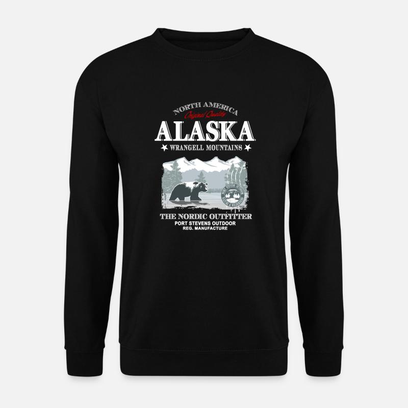 Alaska - Grizzly Bear - Unisex Pullover - Schwarz