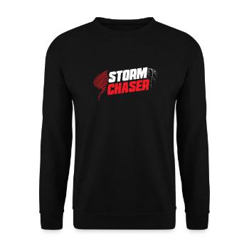 Sturm Chaser Tornado Bekleidung - Unisex Pullover - Schwarz - Vorne - Alina (178cm) & Michal (187cm)