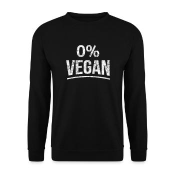 Cadeau de mangeur de viande végétalien 0% - Sweat-shirt Unisexe - noir - Devant - Alina (178cm) & Michal (187cm)