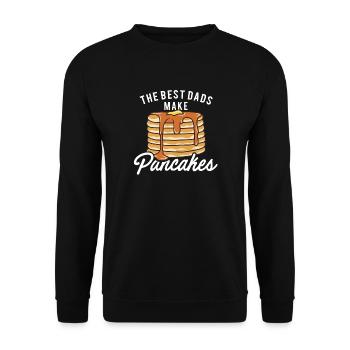 Vêtements de fête des pères papa crêpes - Sweat-shirt Unisexe - noir - Devant - Alina (178cm) & Michal (187cm)