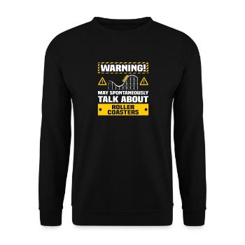 Funny Rollercoaster Apparel - Unisex Sweatshirt - black - Front - Alina (178cm) & Michal (187cm)