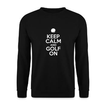 Golf Golfer Lustig - Unisex Pullover - Schwarz - Vorne - Alina (178cm) & Michal (187cm)
