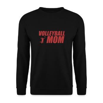 Lustige Volleyball Mutter Mutter Tag Kleidung - Unisex Pullover - Schwarz - Vorne - Alina (178cm) & Michal (187cm)