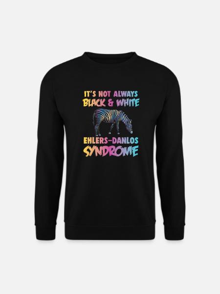 Zebra Ehlers Danlos Syndrome Awareness - Unisex Sweatshirt - black