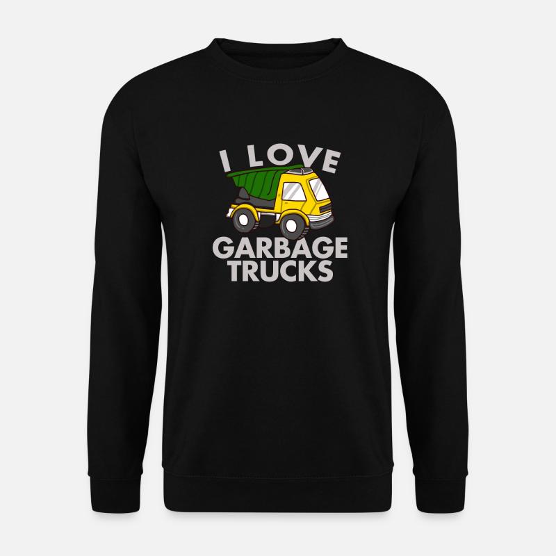 Love Garbage Trucks - Sweat-shirt Unisexe - noir