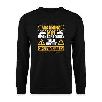 Funny Snowmobiling Snowmobile - Unisex Pullover - Schwarz - Vorne - Alina (178cm) & Michal (187cm)