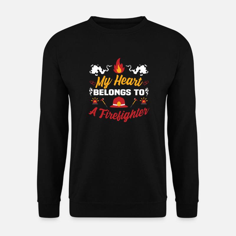 Feuerwehrmann Ehemann Frau Ehepartner - Unisex Pullover - Schwarz