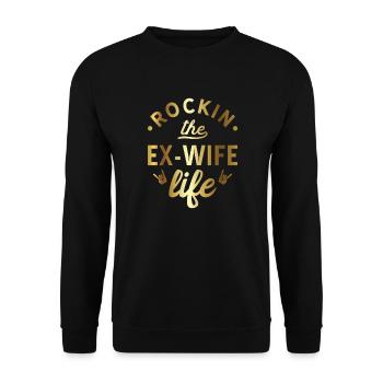 Ex-Wife Life Divorced - Unisex Sweatshirt - black - Front - Alina (178cm) & Michal (187cm)