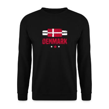 Danemark Drapeau danois - Sweat-shirt Unisexe - noir - Devant - Alina (178cm) & Michal (187cm)