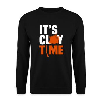 Lustige Skeet Schießen Clay Target Shoot - Unisex Pullover - Schwarz - Vorne - Alina (178cm) & Michal (187cm)