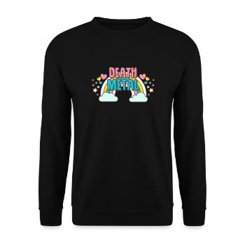 Arc-en-ciel de musique death metal - Sweat-shirt Unisexe - noir - Devant - Alina (178cm) & Michal (187cm)