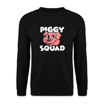Funny Pigs Cute - Unisex Sweatshirt - black - Front - Alina (178cm) & Michal (187cm)