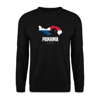 Panama Flag - Unisex Sweatshirt - black - Front - Alina (178cm) & Michal (187cm)