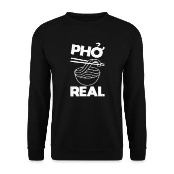 Pho Soup Funny - Unisex Sweatshirt - black - Front - Alina (178cm) & Michal (187cm)