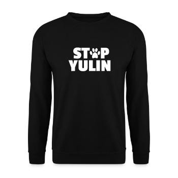 Stop Yulin Dog Festival - Unisex Sweatshirt - black - Front - Alina (178cm) & Michal (187cm)