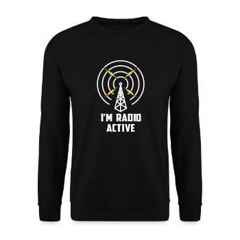 Radio amateur drôle radioactif - Sweat-shirt Unisexe - noir - Devant - Alina (178cm) & Michal (187cm)