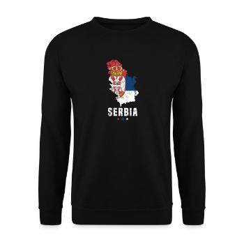 Serbie Drapeau serbe - Sweat-shirt Unisexe - noir - Devant - Alina (178cm) & Michal (187cm)