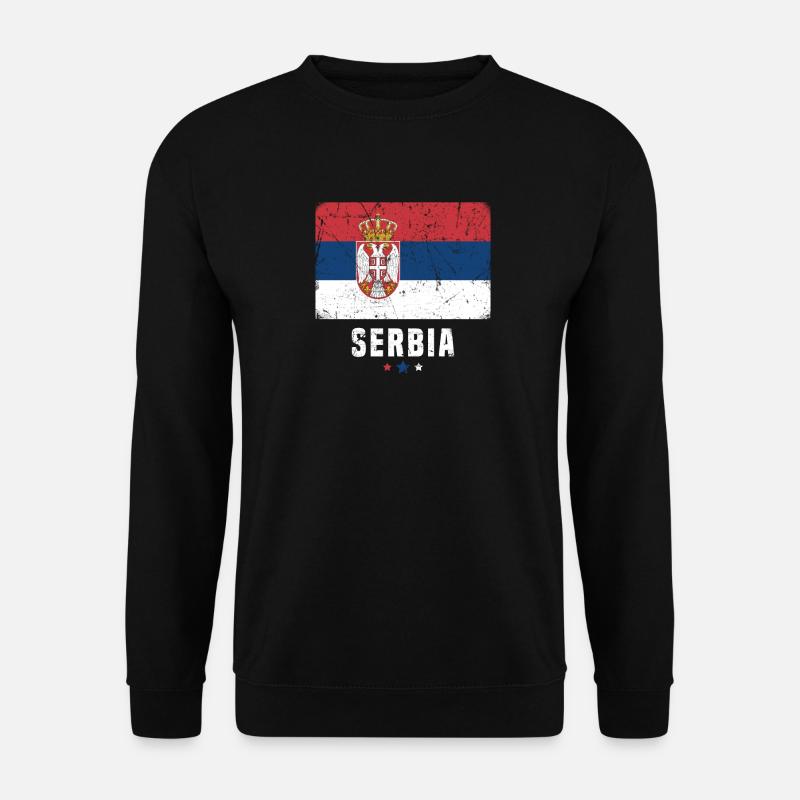 Serbie Drapeau serbe - Sweat-shirt Unisexe - noir