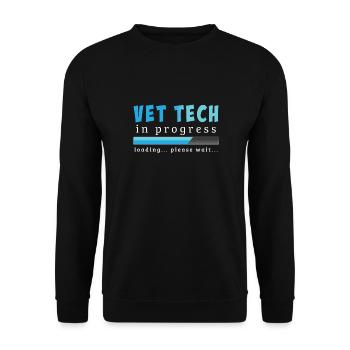 Vet Tech Funny Veterinarian Veterinary - Unisex Sweatshirt - black - Front - Alina (178cm) & Michal (187cm)
