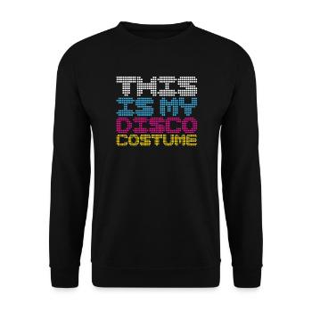 Disco Halloween Costume Apparel - Unisex Sweatshirt - black - Front - Alina (178cm) & Michal (187cm)