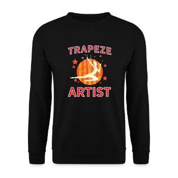 Trapezkünstler Zirkus Geburtstag Apaprel - Unisex Pullover - Schwarz - Vorne - Alina (178cm) & Michal (187cm)