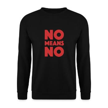 Feminist No Means No Feminism Apparel - Unisex Sweatshirt - black - Front - Alina (178cm) & Michal (187cm)