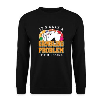 Lustiges Glücksspiel Casino Spieler - Unisex Pullover - Schwarz - Vorne - Alina (178cm) & Michal (187cm)