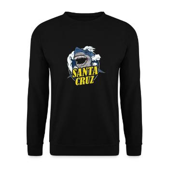 Santa Cruz Kalifornischer Hai - Unisex Pullover - Schwarz - Vorne - Alina (178cm) & Michal (187cm)