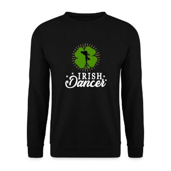 Irish Dancer St Patricks Day Apparel - Sweat-shirt Unisexe - noir - Devant - Alina (178cm) & Michal (187cm)