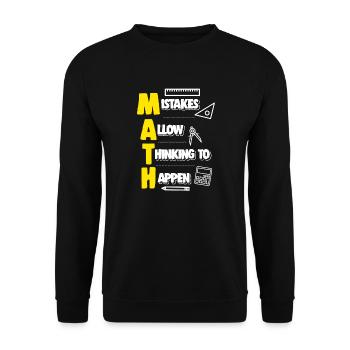 Math Teacher Apparel - Unisex Sweatshirt - black - Front - Alina (178cm) & Michal (187cm)