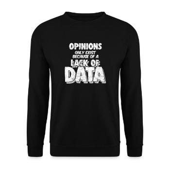 Computer Data Science Geek Pun Apparel - Unisex Sweatshirt - black - Front - Alina (178cm) & Michal (187cm)