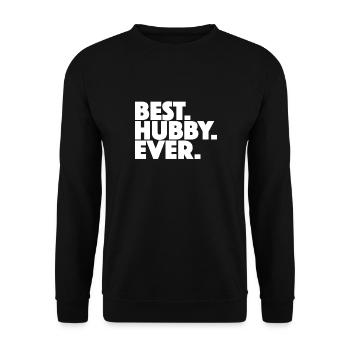 Meilleur cadeau de mari Hubby - Sweat-shirt Unisexe - noir - Devant - Alina (178cm) & Michal (187cm)