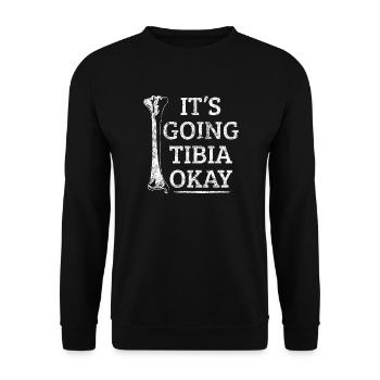 Tibia Okay Anatomy Cadeau - Sweat-shirt Unisexe - noir - Devant - Alina (178cm) & Michal (187cm)
